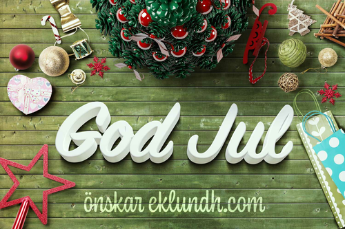 God Jul och Gott Nytt År önskar eklundh.com